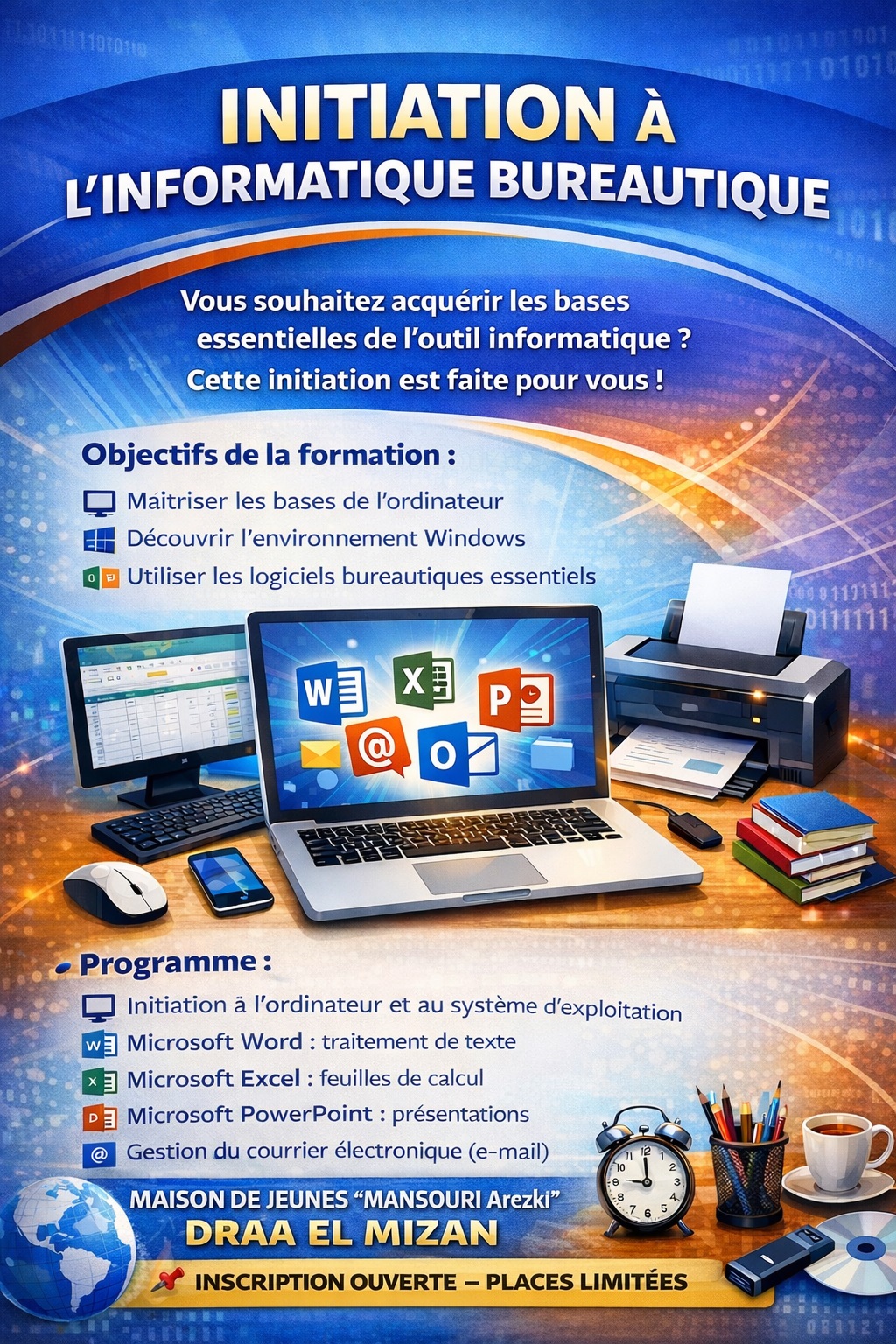 initiation informatique  (bureautique)