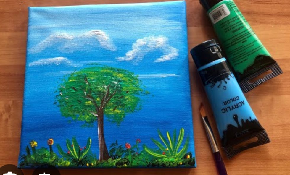 نشاط الرسم بالالواتن المائية