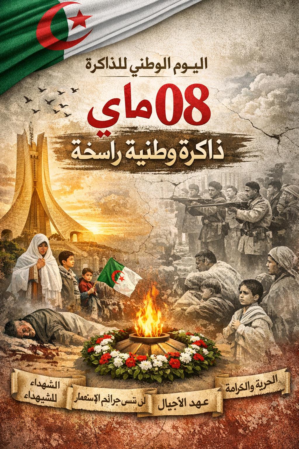08 ماي… ذاكرة شعب لا تُنسى 🇩🇿